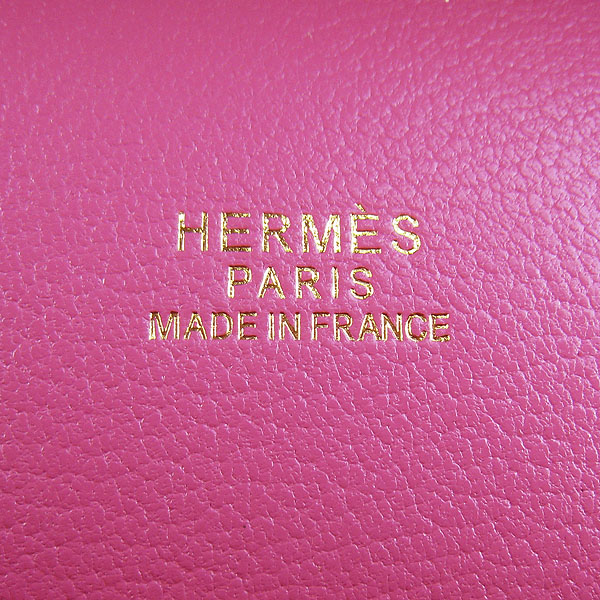 Replica Hermes Jypsiere Fjord Leather Messenger Bag Peach Red H6508 - 1:1 Copy